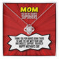 Mom You Are My Favorite Superhero Love Knot Necklace, Mothers Day Gift 14K White Gold Finish Two-Toned Gift Box - HolidayShoppingFinds