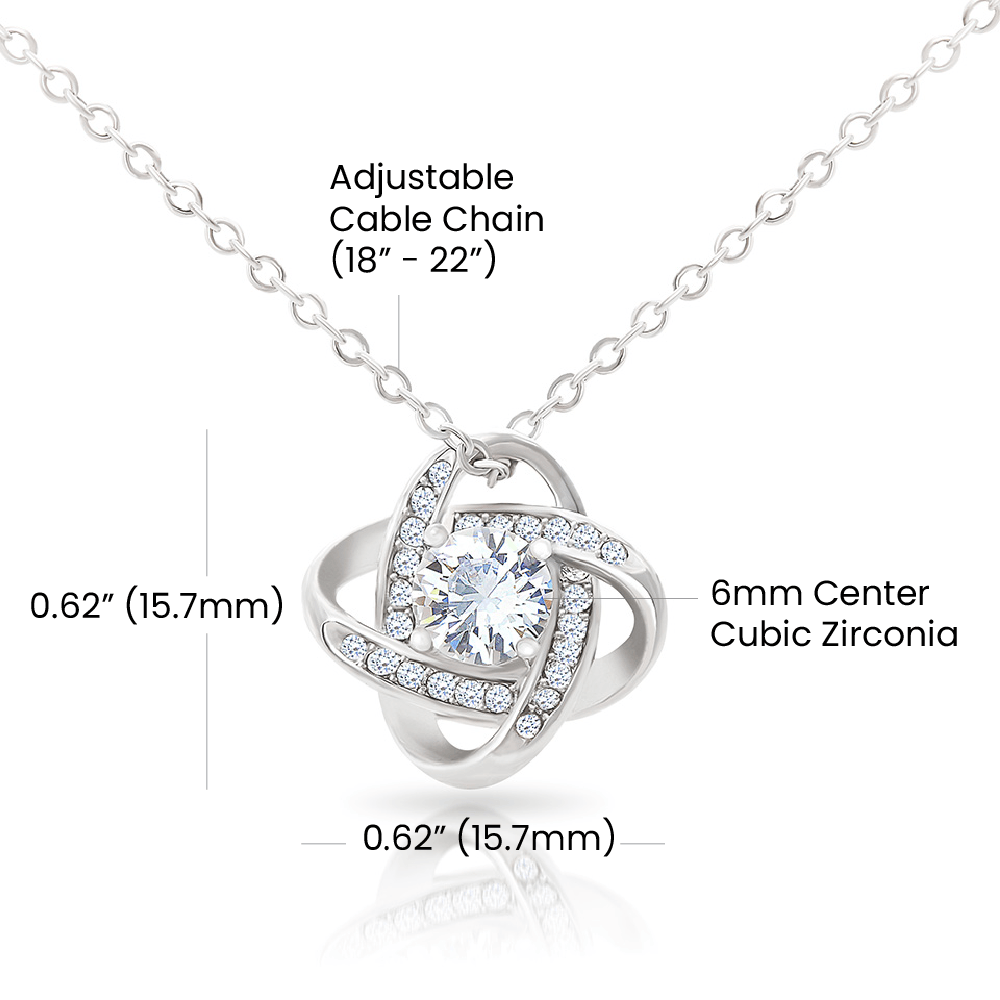 To My Beautiful Mom Love Knot Necklace Gift From Son or Daughter - HolidayShoppingFinds