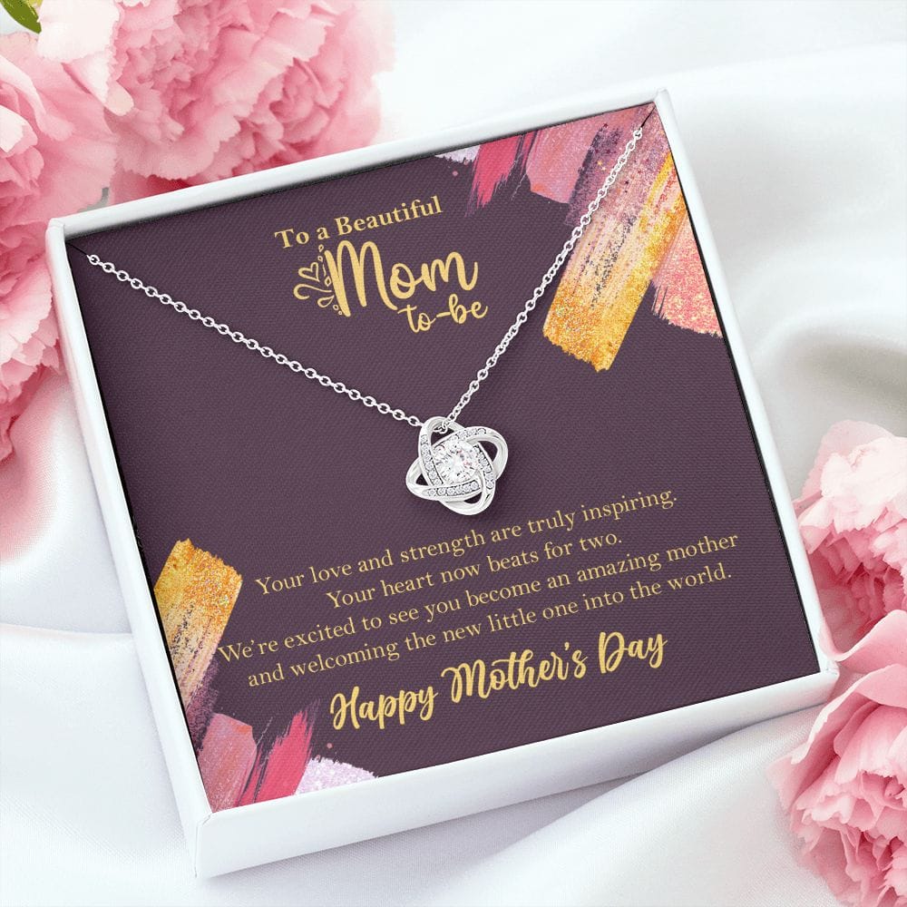 To Beautiful Mom-to-be Necklace, 1st Mothers Day Gift for Pregnant Mom - HolidayShoppingFinds