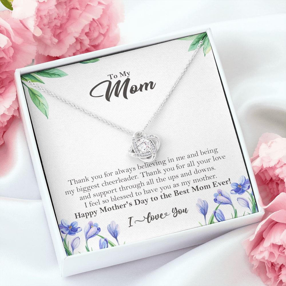 To My Mom Love Knot Necklace Gift from Daughter-Son, Mother's Day Gift - HolidayShoppingFinds