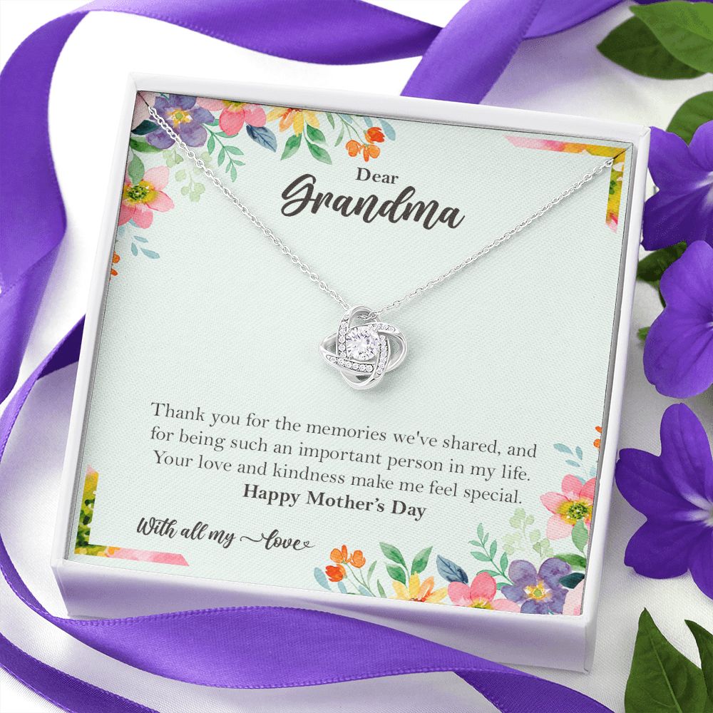 Grandma Gift Love Knot Necklace from Grandchildren, Mothers Day Gift ❤ - HolidayShoppingFinds