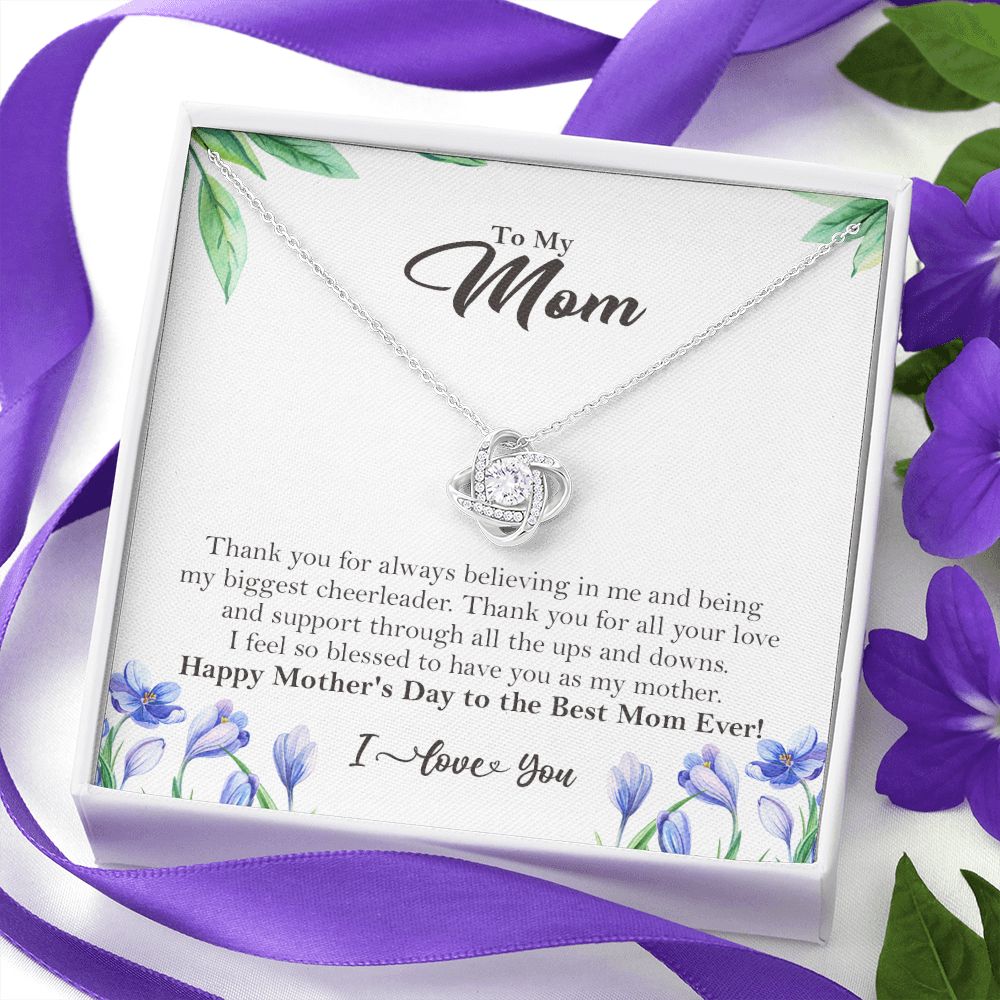 To My Mom Love Knot Necklace Gift from Daughter-Son, Mother's Day Gift - HolidayShoppingFinds