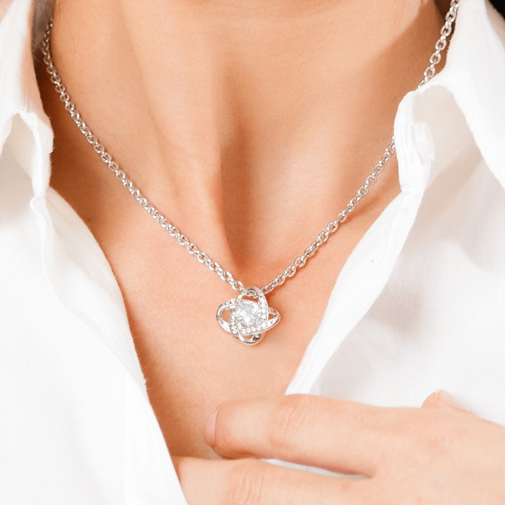 To My Beautiful Mom Love Knot Necklace Gift From Son or Daughter - HolidayShoppingFinds