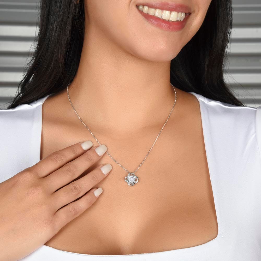 To My Beautiful Mom Love Knot Necklace Gift From Son or Daughter - HolidayShoppingFinds