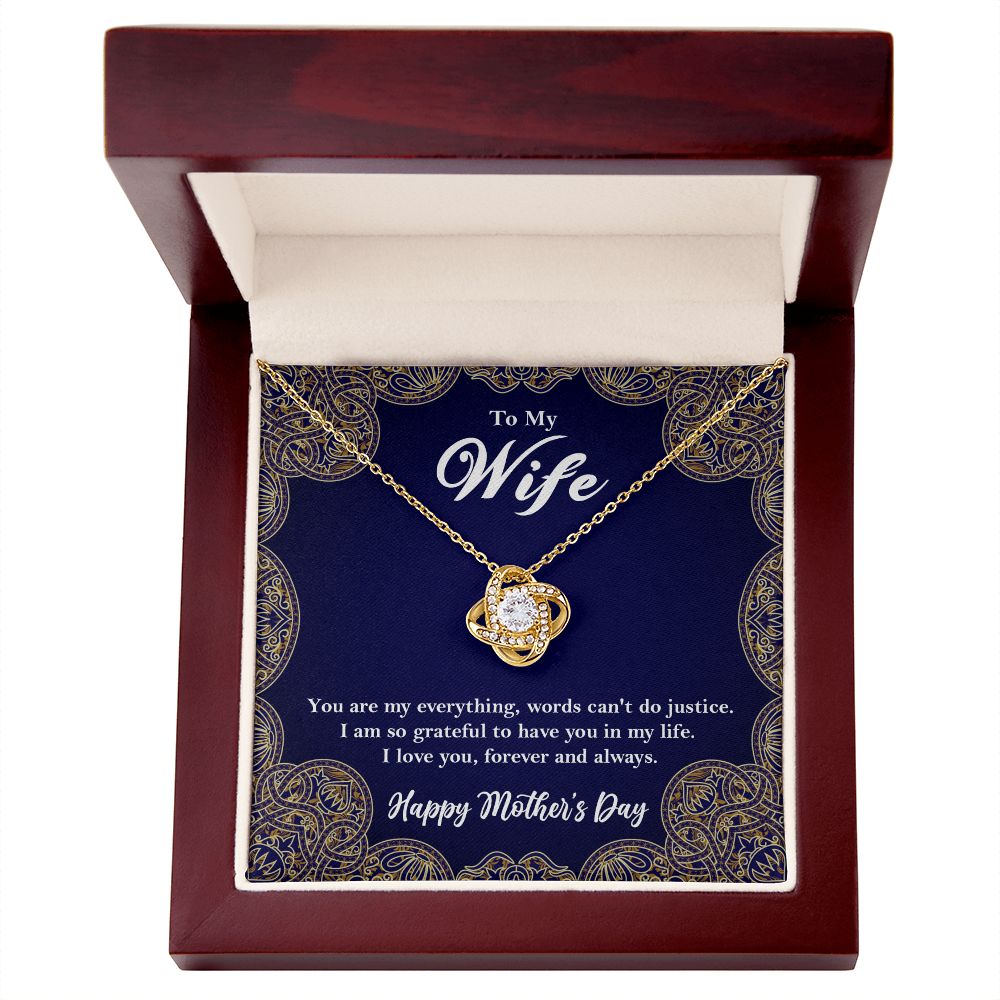 To My Wife Love Knot Necklace, Wife Mother's Day Gift from Husband, Wife Gift - HolidayShoppingFinds