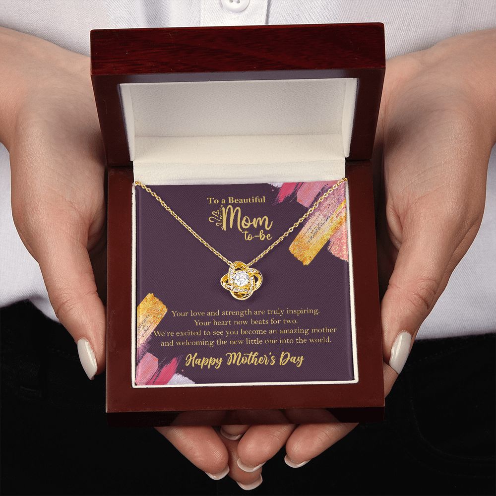 To Beautiful Mom-to-be Necklace, 1st Mothers Day Gift for Pregnant Mom - HolidayShoppingFinds