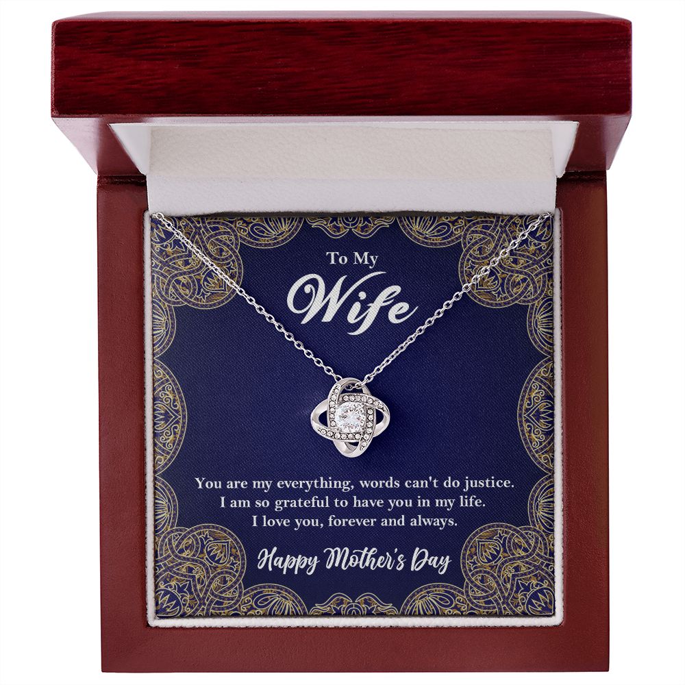 To My Wife Love Knot Necklace, Wife Mother's Day Gift from Husband, Wife Gift - HolidayShoppingFinds