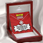 Mom You Are My Favorite Superhero Love Knot Necklace, Mothers Day Gift 14K White Gold Finish Luxury Box w/LED - HolidayShoppingFinds