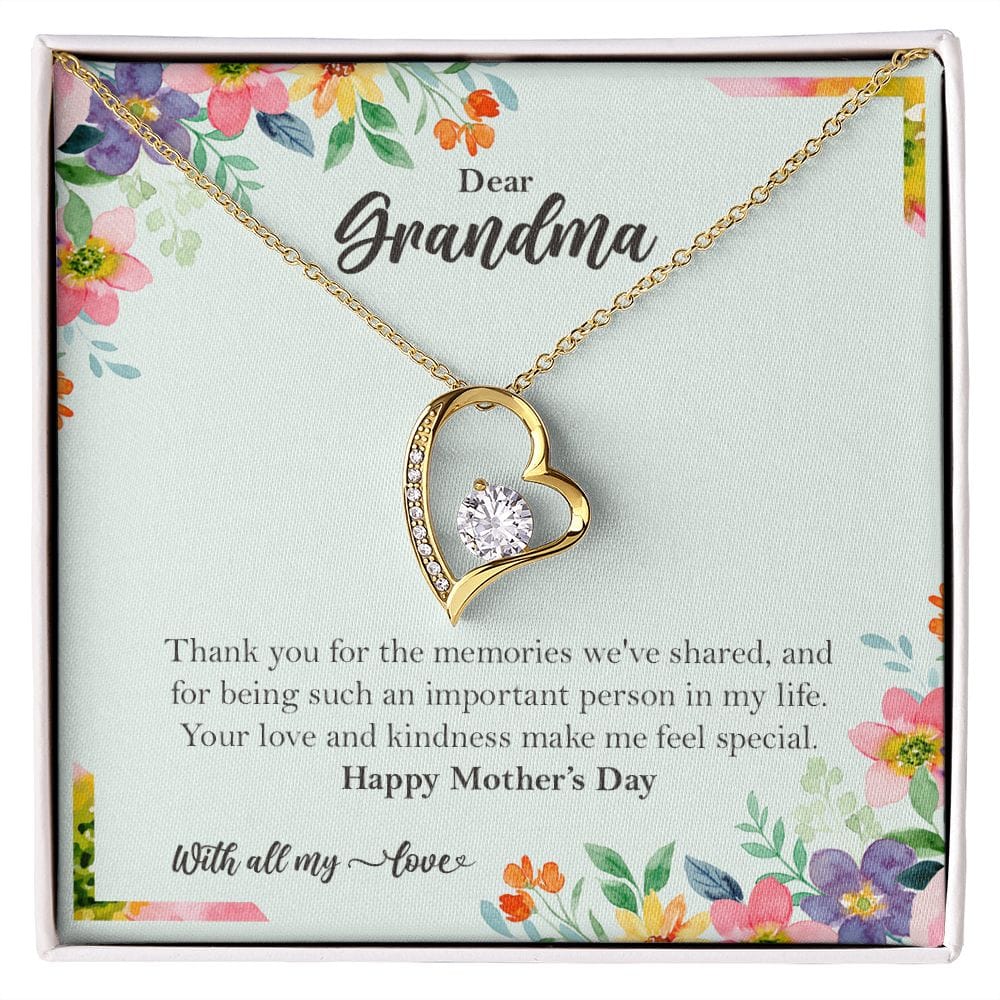 Grandma Gift Necklace from Grandchildren, Grandmother Mothers Day Gift 18k Yellow Gold Finish Two-Toned Box - HolidayShoppingFinds