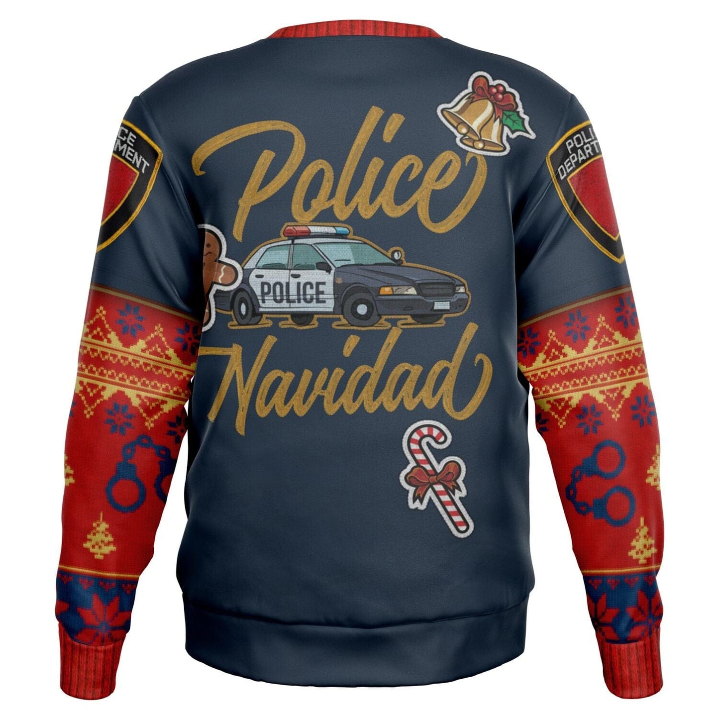 Police Navidad Funny Ugly Christmas Sweatshirt for Police Officer - HolidayShoppingFinds