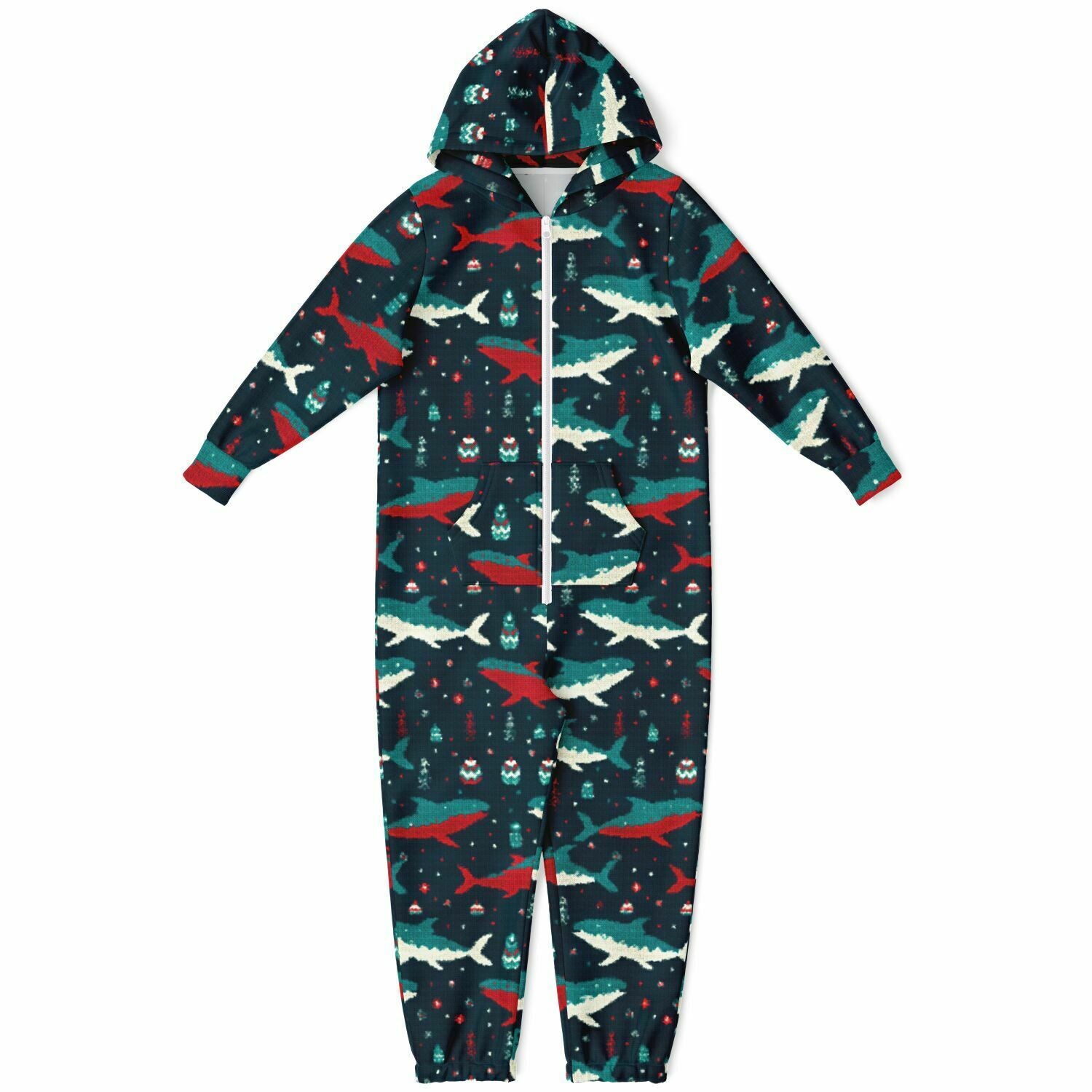 Shark Adventure Teens Onesie: Boys & Girls Union Suit Athletic Blue Ocean Jumpsuit    - HolidayShoppingFinds