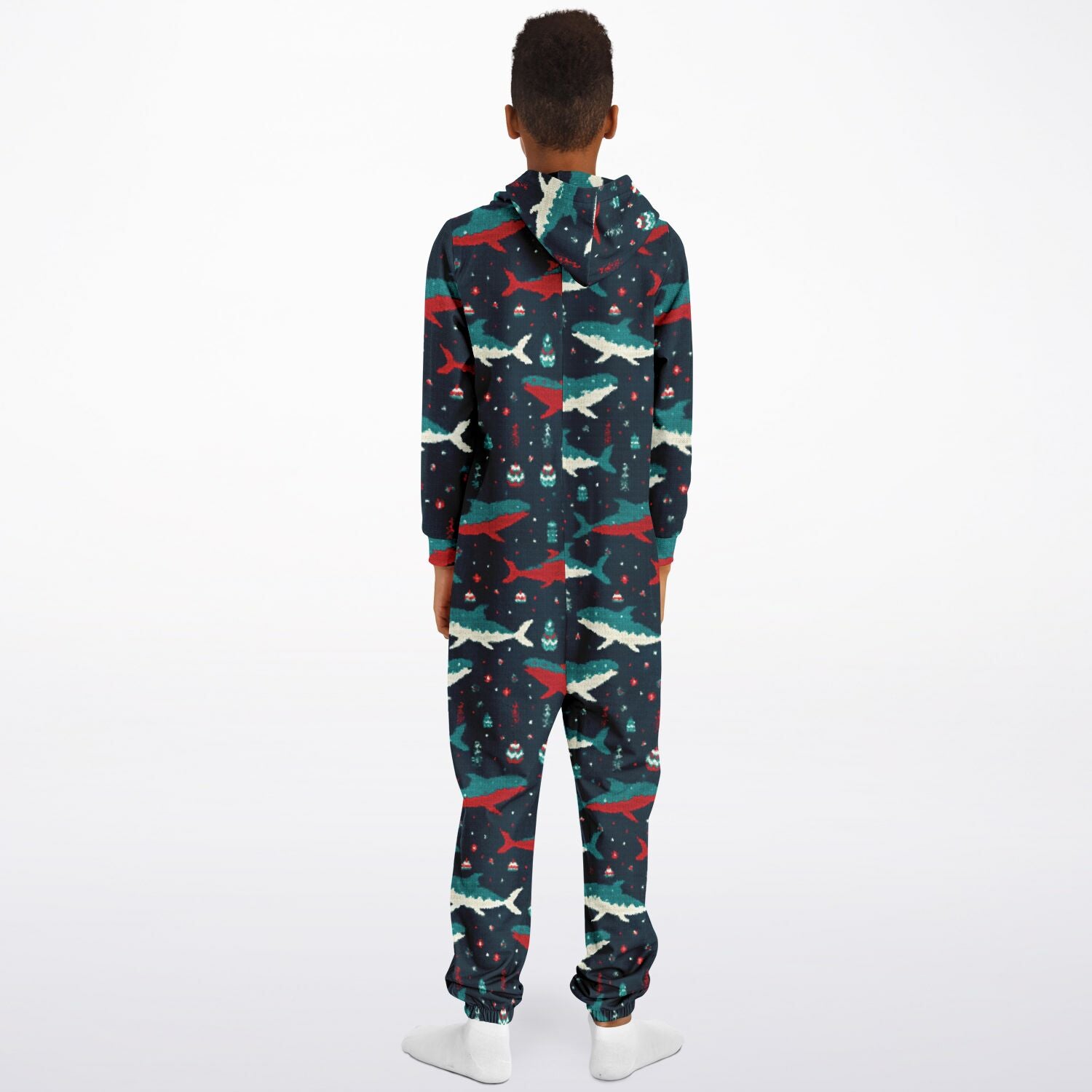 Shark Adventure Teens Onesie: Boys & Girls Union Suit Athletic Blue Ocean Jumpsuit    - HolidayShoppingFinds