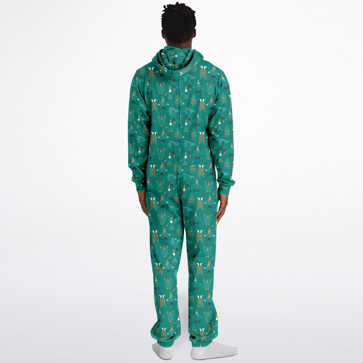 Green Holiday Jumpsuit Adult Onesie Gender-Neutral Athletic PJs    - HolidayShoppingFinds