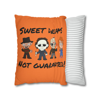 Halloween Horror Movie Characters Pillowcase, Halloween Killers Villains Orange Pillow, Horror Movie Fan Gift Pillow Cover    - HolidayShoppingFinds