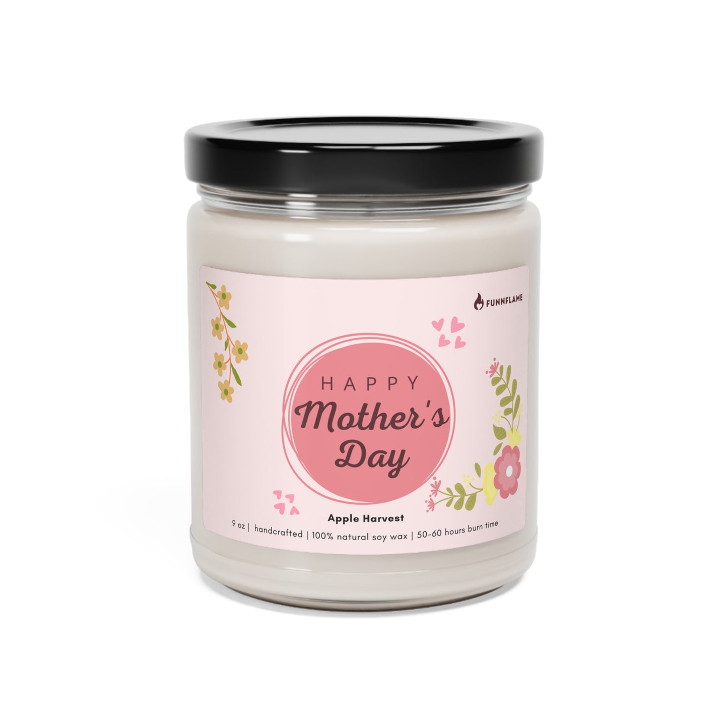 Happy Mother's Day Candle, Mom Gift, Scented Soy Candle, Gift for Moms, 100% Vegan Soy Wax Scented Candle, Eco-Friendly Apple Harvest 9oz  - HolidayShoppingFinds