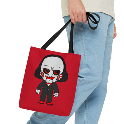 Saw Jigsaw Tote Bag, Halloween Horror Movie Fan Red Bag, Choose Wisely, Trick ot Treat Bag    - HolidayShoppingFinds