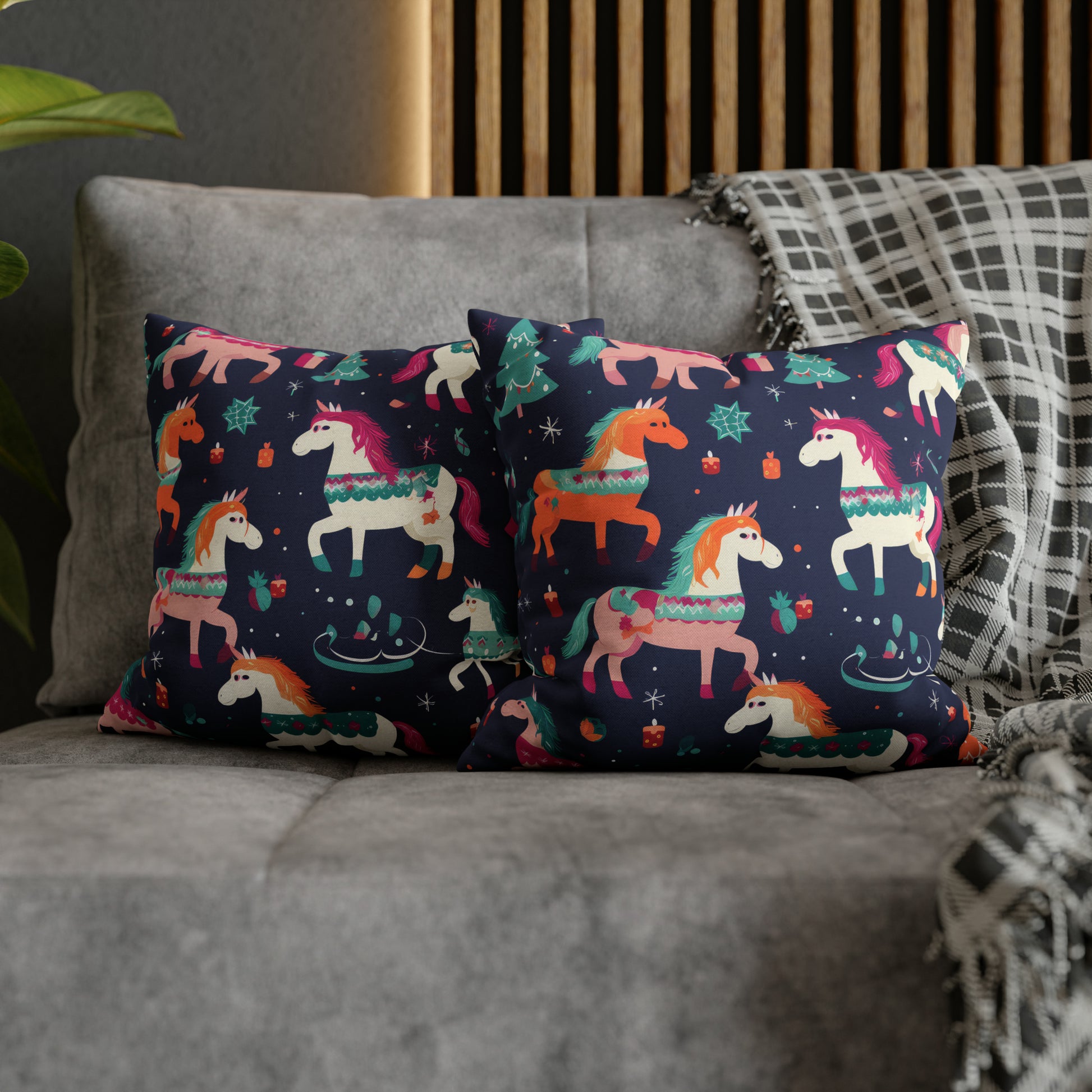 Magical Unicorn Pillowcase, Blue Accent Pillow Case Cover Cushion    - HolidayShoppingFinds