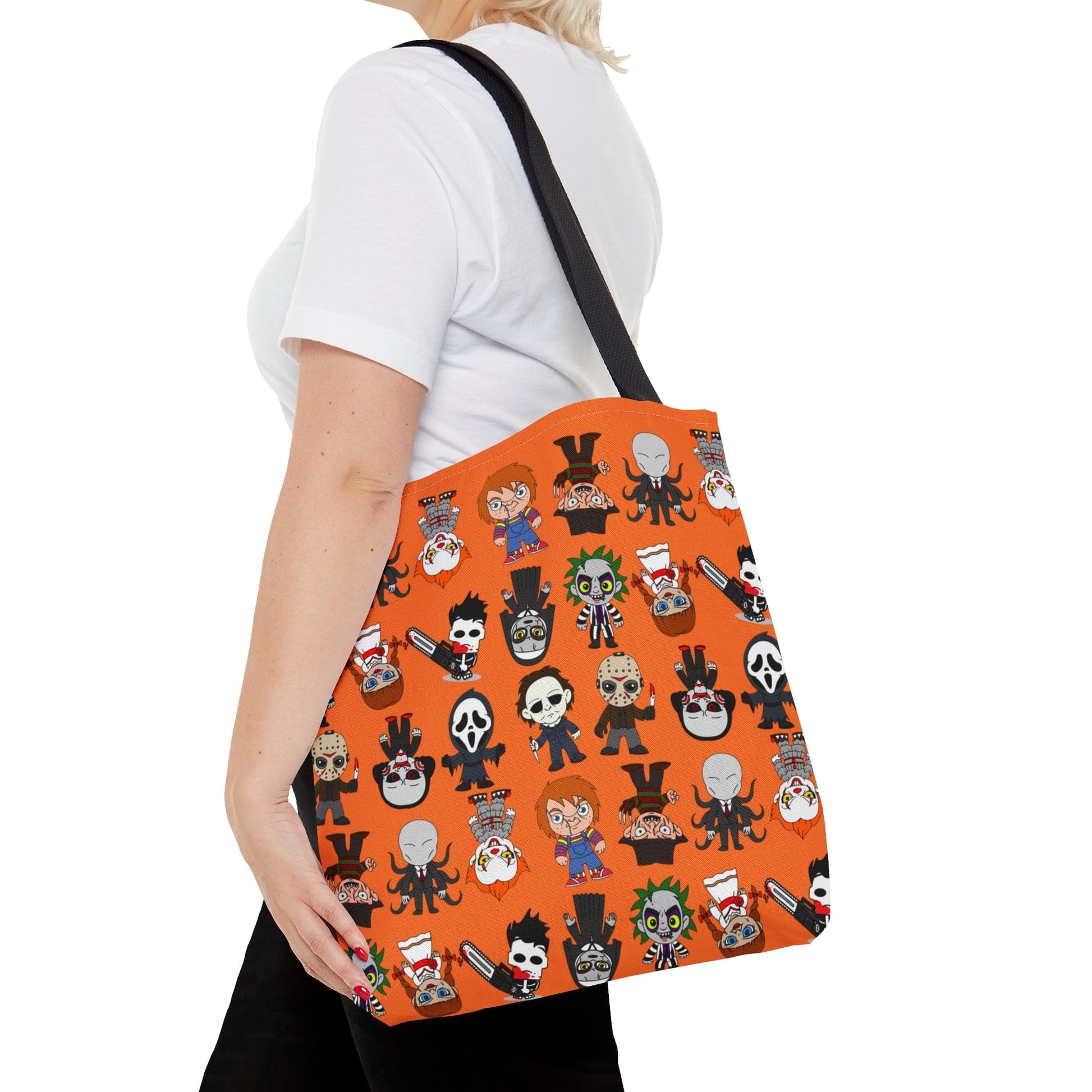 Halloween Killers Tote Bag, Horror Movie Villains Handbag, Horror Movie Fan Gift, Trick or Treat Orange Bag Medium   - HolidayShoppingFinds