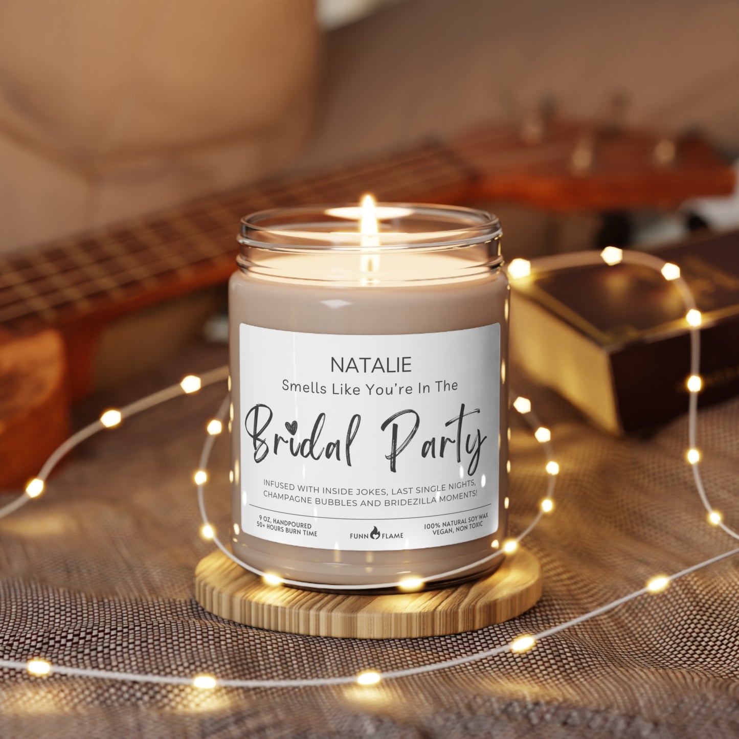 Custom Bridesmaid Gift Candle, Smells Like, Bridal Party Gift Candle (A) Besties, Candle Gift 100% Vegan Eco-Friendly    - HolidayShoppingFinds