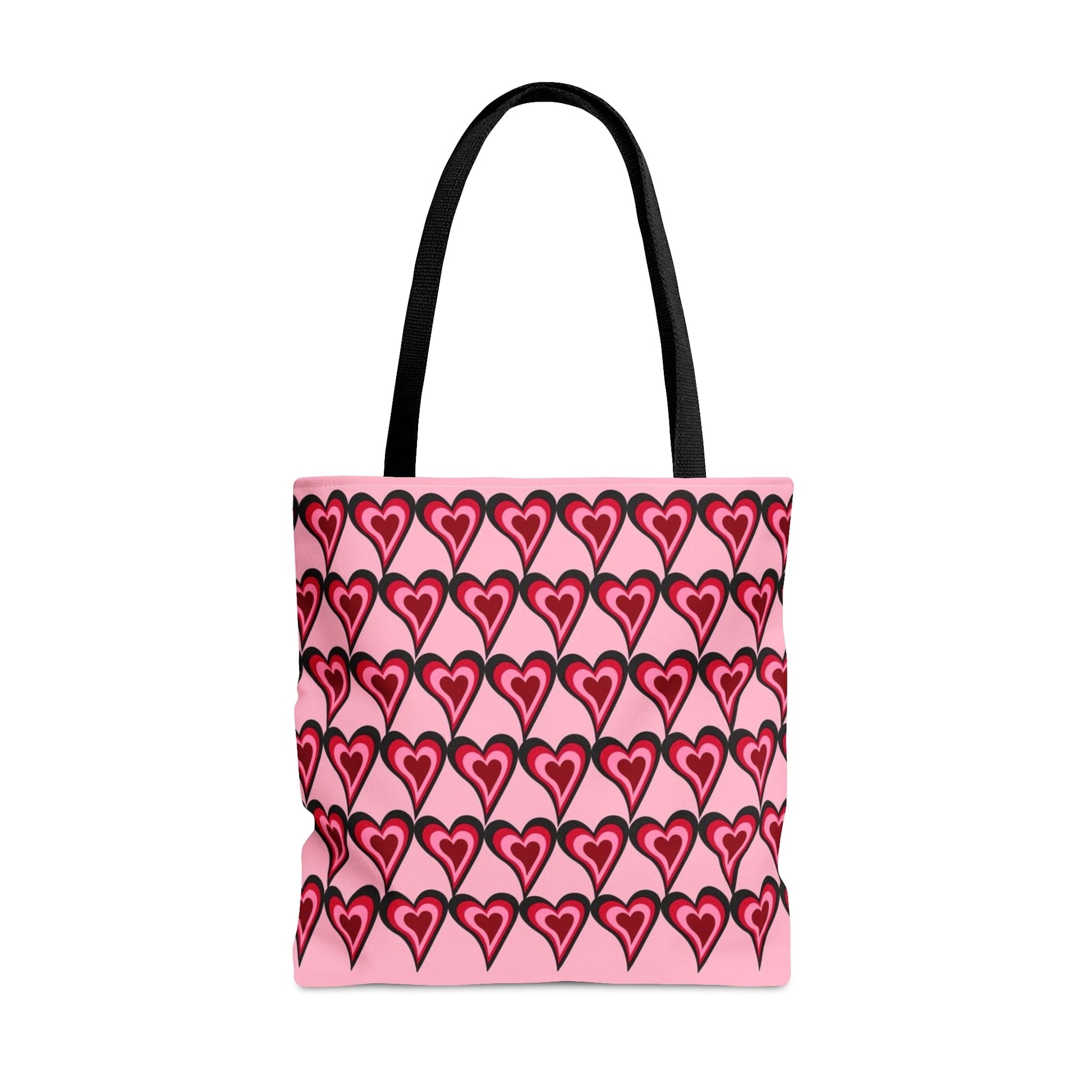 Big Red & Pink Hearts Pattern Pink Hand Tote Bag - Valentine's Gift Large   - HolidayShoppingFinds