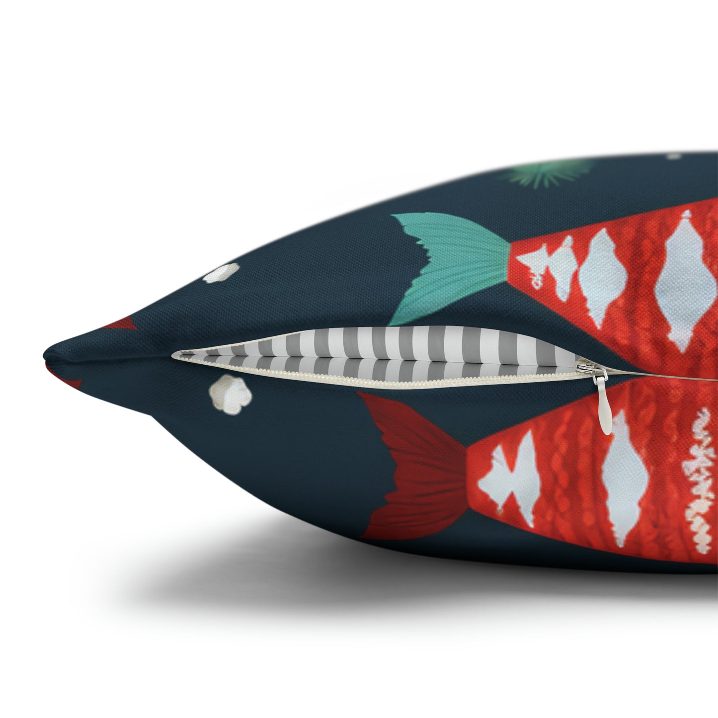 Marine Life Pillowcase, Fish Print Underwater Ocean Blue Pillow Cover Coastal Décor    - HolidayShoppingFinds