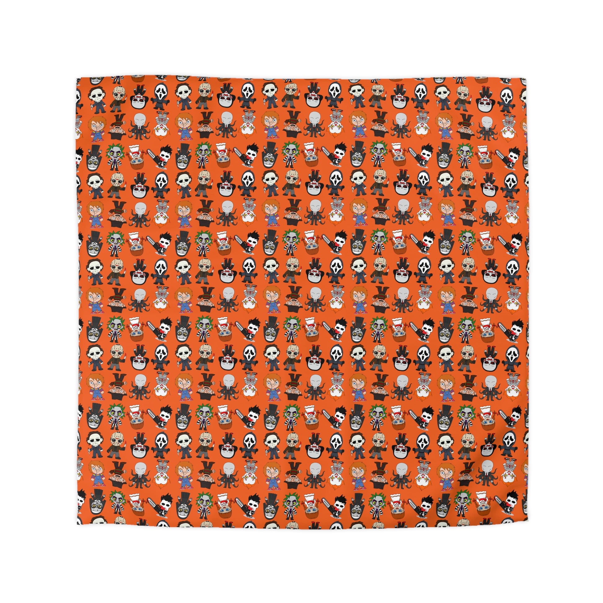 Halloween Killers Duvet Cover, Horror Movie Villains Orange Twin/TwinXL/Queen/King Duvet    - HolidayShoppingFinds