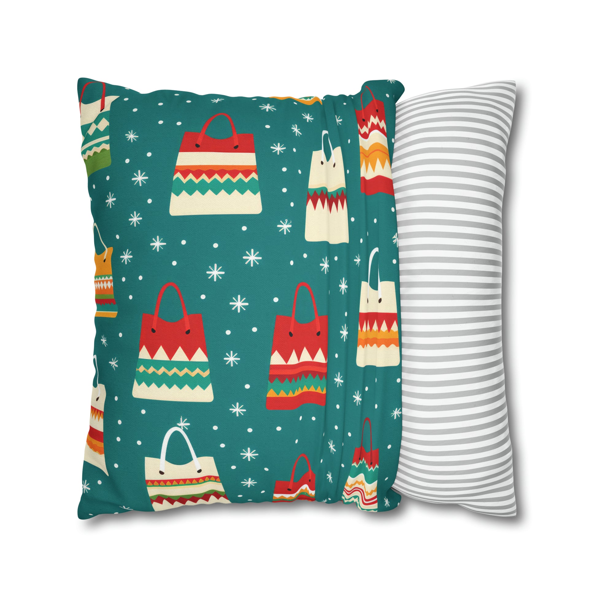 Holiday Shopaholic Gift Pillowcase, Add to Cart Pillow Case, Holiday Shopping Pillow Cover, Holiday Gift    - HolidayShoppingFinds