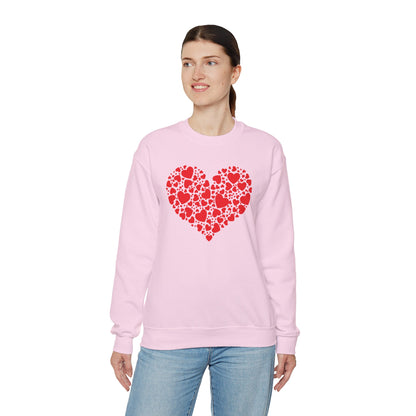 Double Heart Valentines Day Sweatshirt, Heart Sweatshirt Womens Mens    - HolidayShoppingFinds