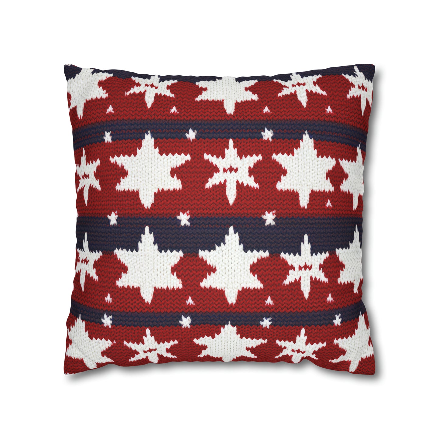 Patriotic Pillowcase American Flag Accent Square Pillow USA Red White & Blue Veterans 4th of July Memorial Day Home Decor    - HolidayShoppingFinds