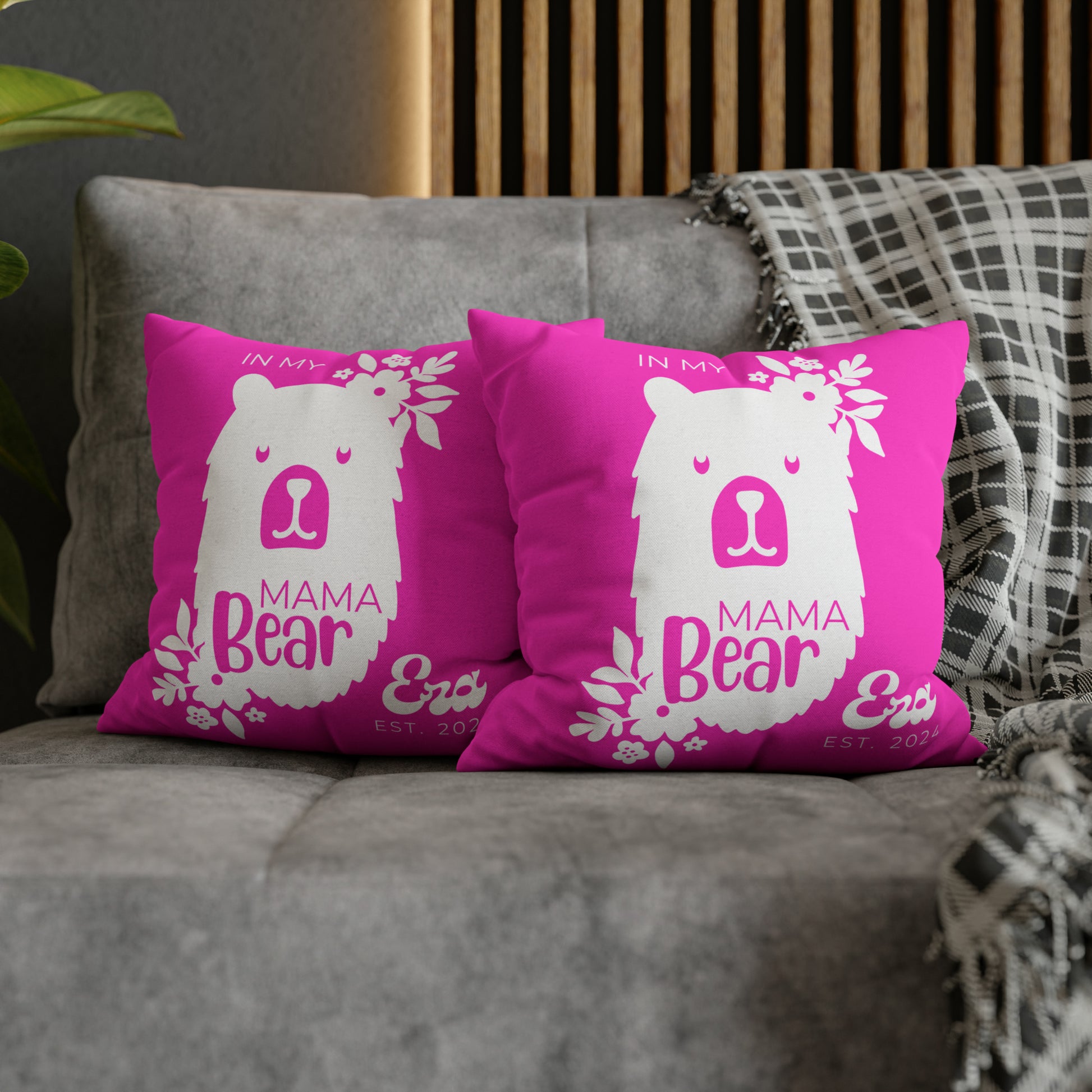 Personalized In My Mama Bear Era Pillowcase Pink, Gift For Mom    - HolidayShoppingFinds