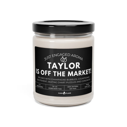 Off The Market Candle Funny Bachelor Bachelorette Party Bridal Gift (B) 100% Vegan Soy Wax Candle Eco-Friendly Long-Lasting Candle Sea Salt + Orchid 9oz  - HolidayShoppingFinds