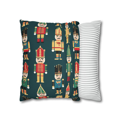 Christmas Nutcrackers Pillowcase, Holiday Accent Green Pillow Case, Nutcracker Pillow Cover, Holiday Gift    - HolidayShoppingFinds