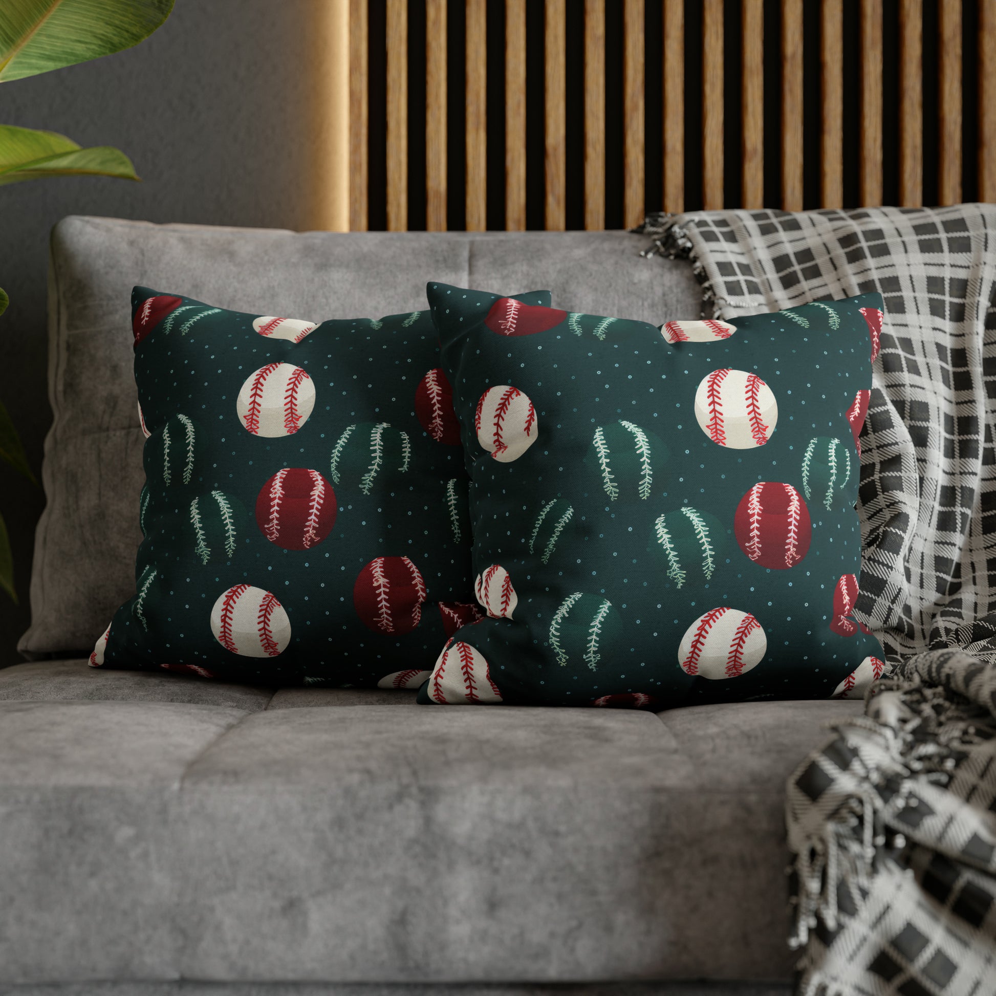 Baseball Green Pillowcase Cushion Cover Accent Pillow Case Cover    - HolidayShoppingFinds