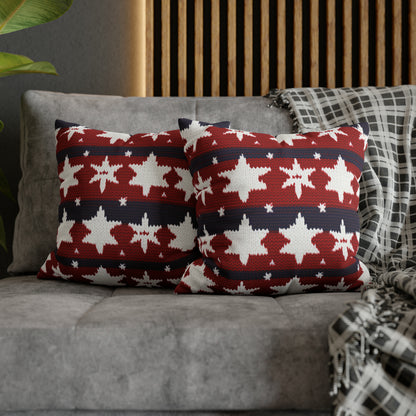 Patriotic Pillowcase American Flag Accent Square Pillow USA Red White & Blue Veterans 4th of July Memorial Day Home Decor    - HolidayShoppingFinds