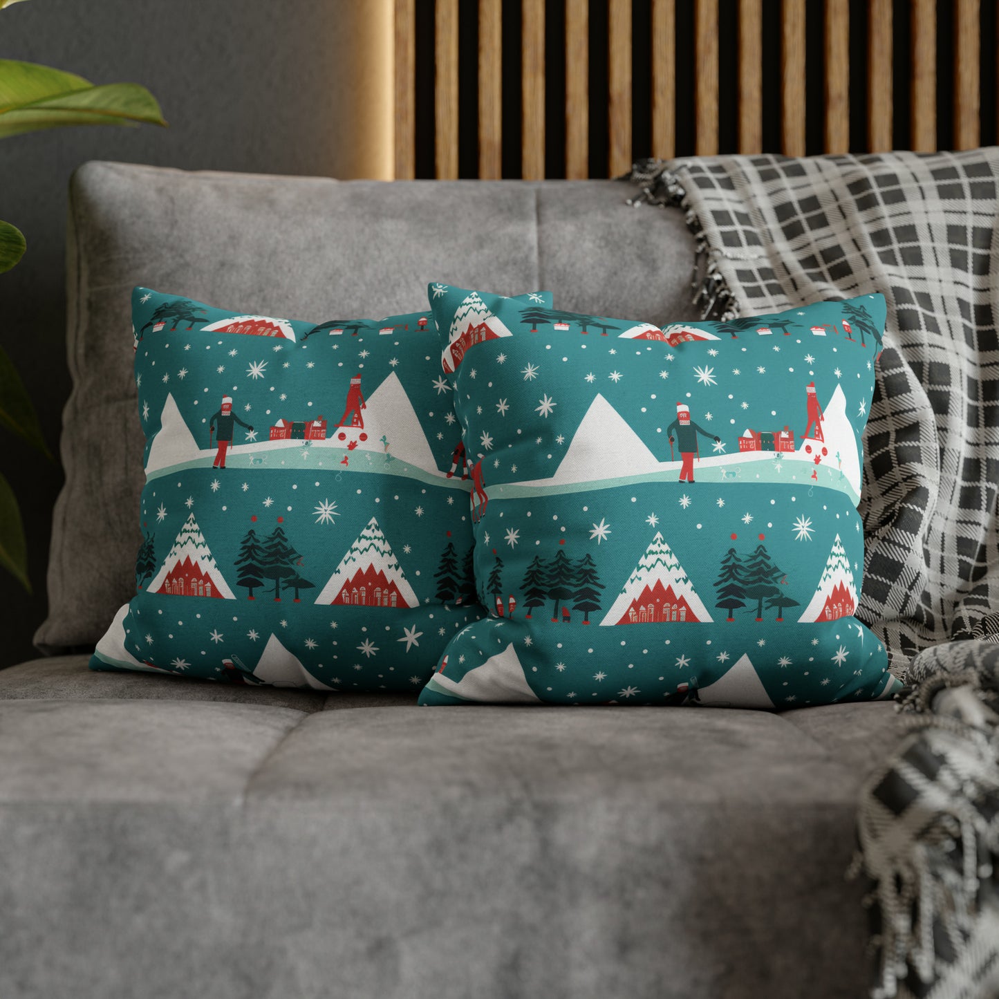 Winter Wonderland Pillowcase Holiday Cabin Snowy Mountain Pillow Décor, Holiday Gift    - HolidayShoppingFinds