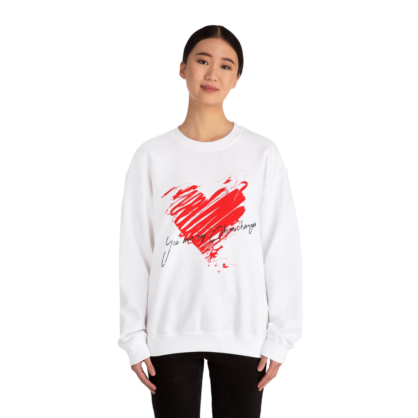 Red Heart Love You are my Chimichanga Sweatshirt, Valentines Sweatshirt XS-5XL, LatinX Sweater    - HolidayShoppingFinds