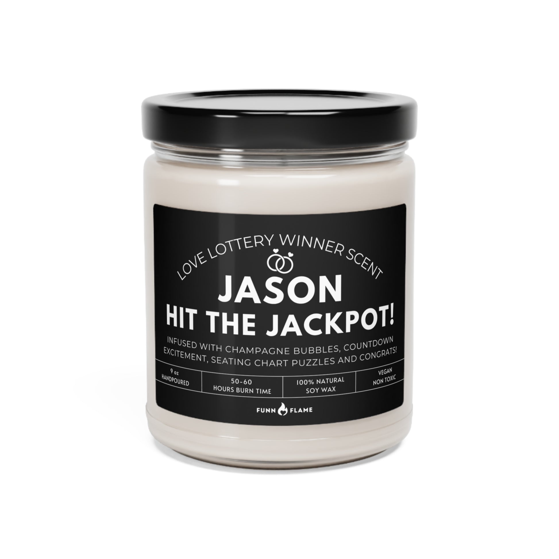 Hit the Jackpot Candle Funny Bachelor Bachelorette Bridal Gift (B) 100% Vegan Soy Wax Candle Eco-Friendly Long-Lasting Candle Apple Harvest 9oz  - HolidayShoppingFinds