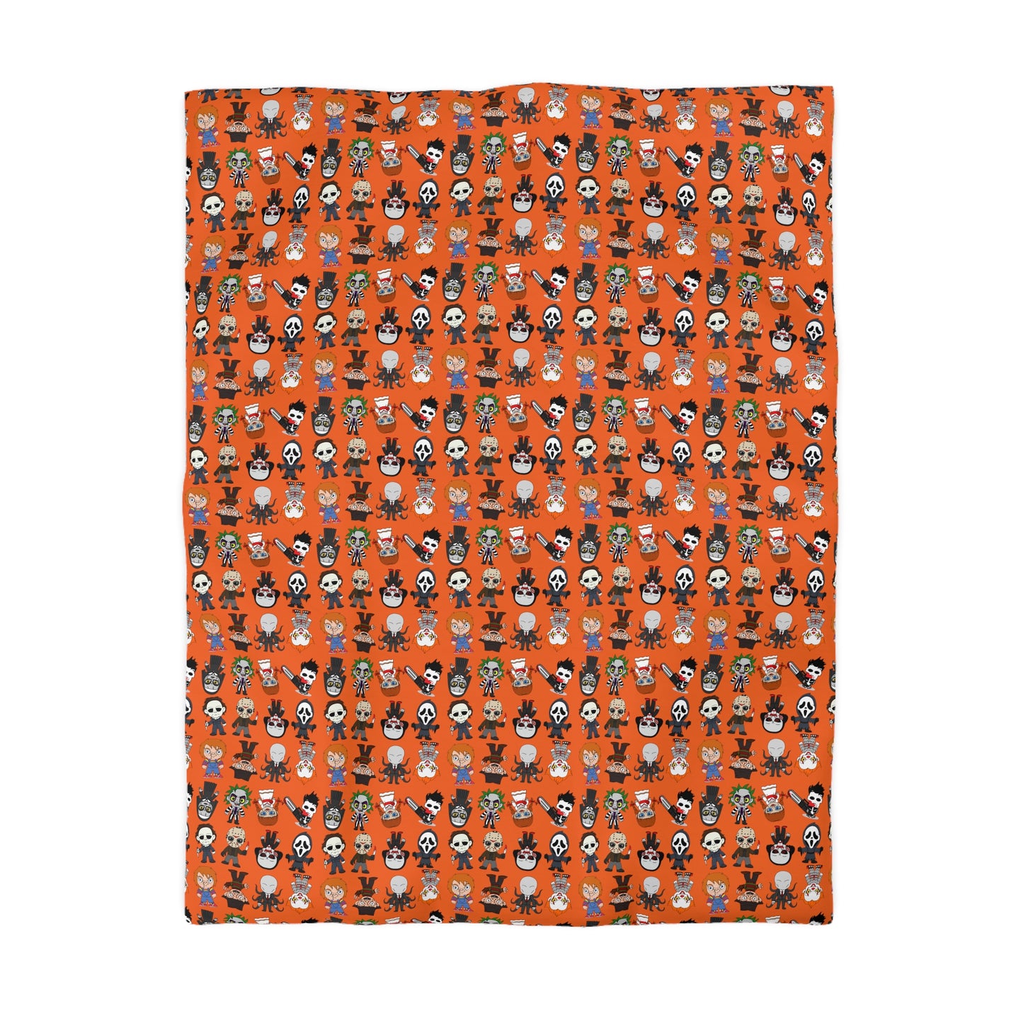 Halloween Killers Duvet Cover, Horror Movie Villains Orange Twin/TwinXL/Queen/King Duvet    - HolidayShoppingFinds