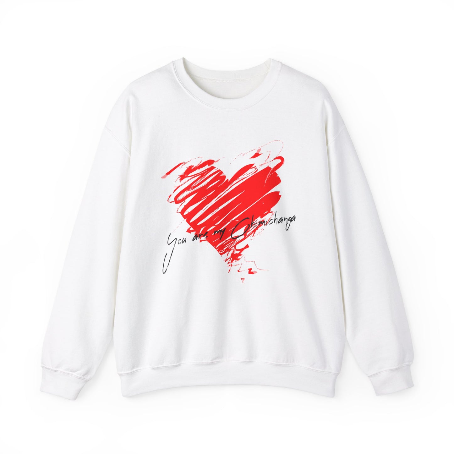 Red Heart Love You are my Chimichanga Sweatshirt, Valentines Sweatshirt XS-5XL, LatinX Sweater S White  - HolidayShoppingFinds