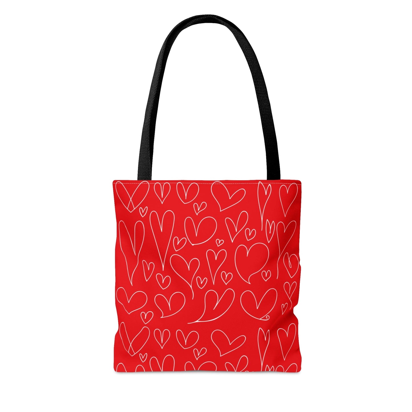 Red Hearts Valentine Hand Tote Bag - Valentine's Day Tote Bag Gift    - HolidayShoppingFinds