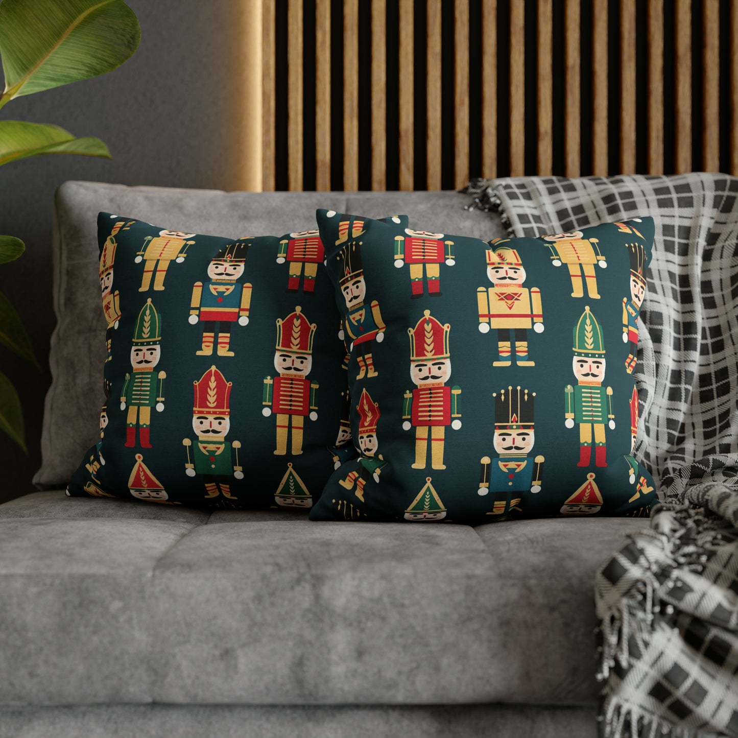 Christmas Nutcrackers Pillowcase, Holiday Accent Green Pillow Case, Nutcracker Pillow Cover, Holiday Gift    - HolidayShoppingFinds