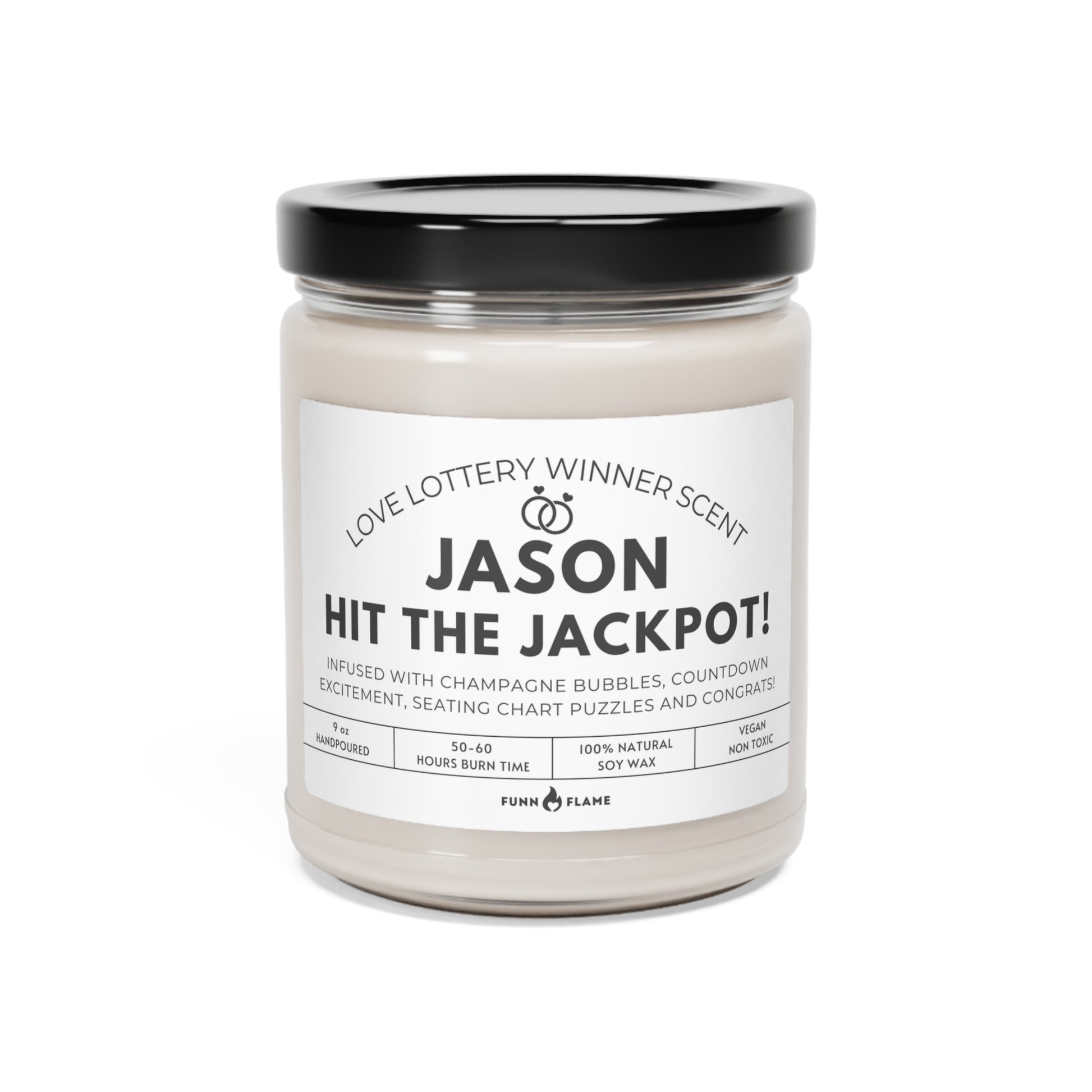 Hit the Jackpot Candle Funny Bachelor Bachelorette Bridal Gift (W) 100% Vegan Soy Wax Candle Eco-Friendly Long-Lasting Candle White Sage + Lavender 9oz  - HolidayShoppingFinds