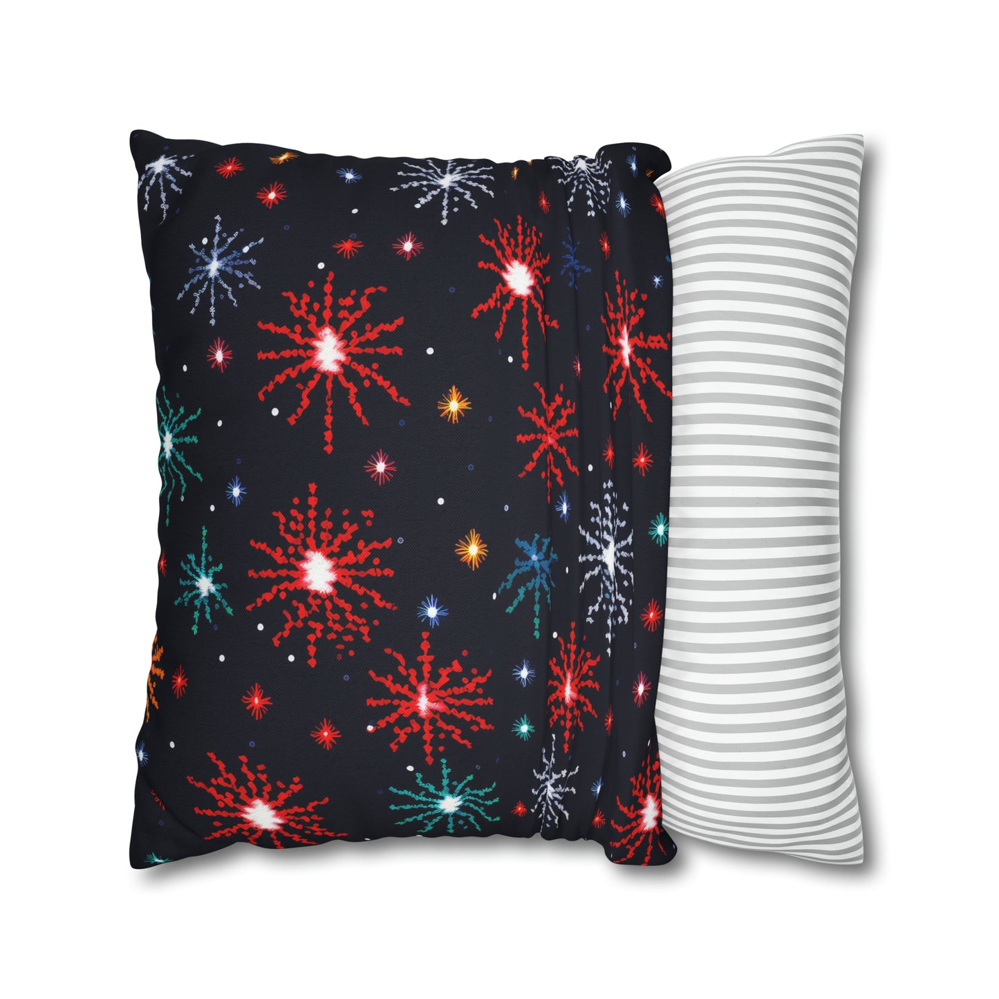 Fireworks Pillowcover, Festive Fireworks Decor Pillow, New Year Fourth of July Celebration Themed Pillow Cover    - HolidayShoppingFinds