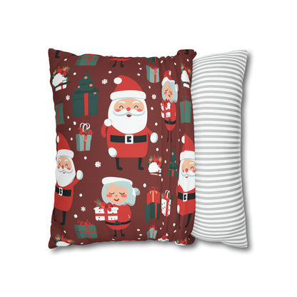 Santa & Mrs. Claus Pillowcase, Christmas Pillow Case, North Pole Home Decor    - HolidayShoppingFinds