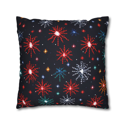 Fireworks Pillowcover, Festive Fireworks Decor Pillow, New Year Fourth of July Celebration Themed Pillow Cover    - HolidayShoppingFinds