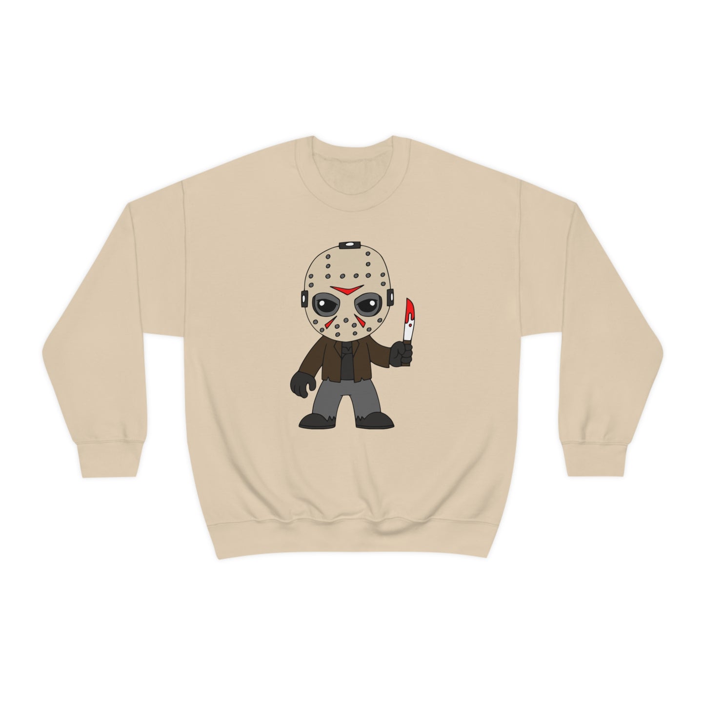 Friday the 13th Jason "Camp Crystal Lake Counselor in Training" Halloween Unisex Sweatshirt S-5XL S Sand  - HolidayShoppingFinds