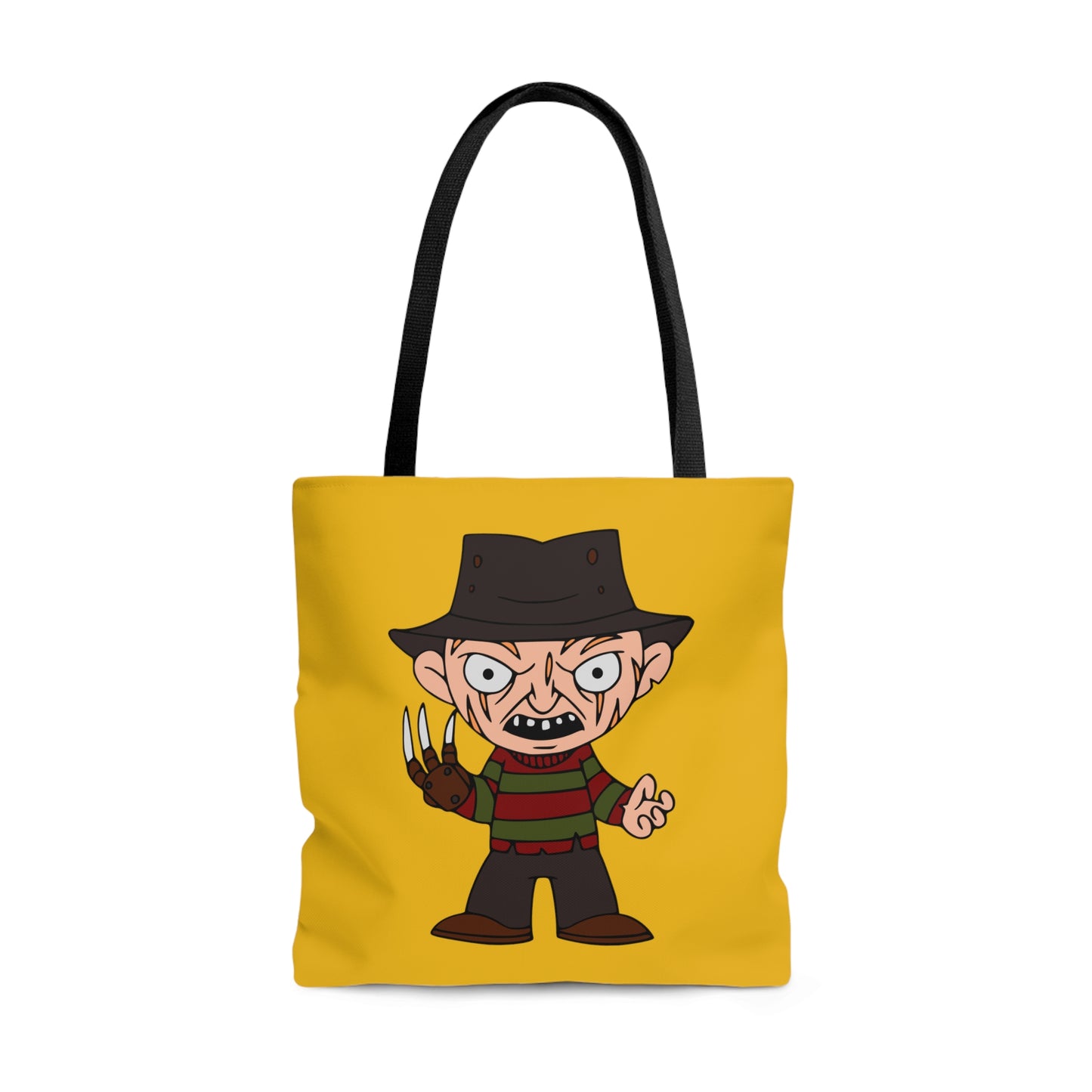 Nightmare on Elm Street Freddy Tote Bag, Halloween Handbag Yellow, Horror Movie Fan Gift, Trick or Treat Bag Large   - HolidayShoppingFinds