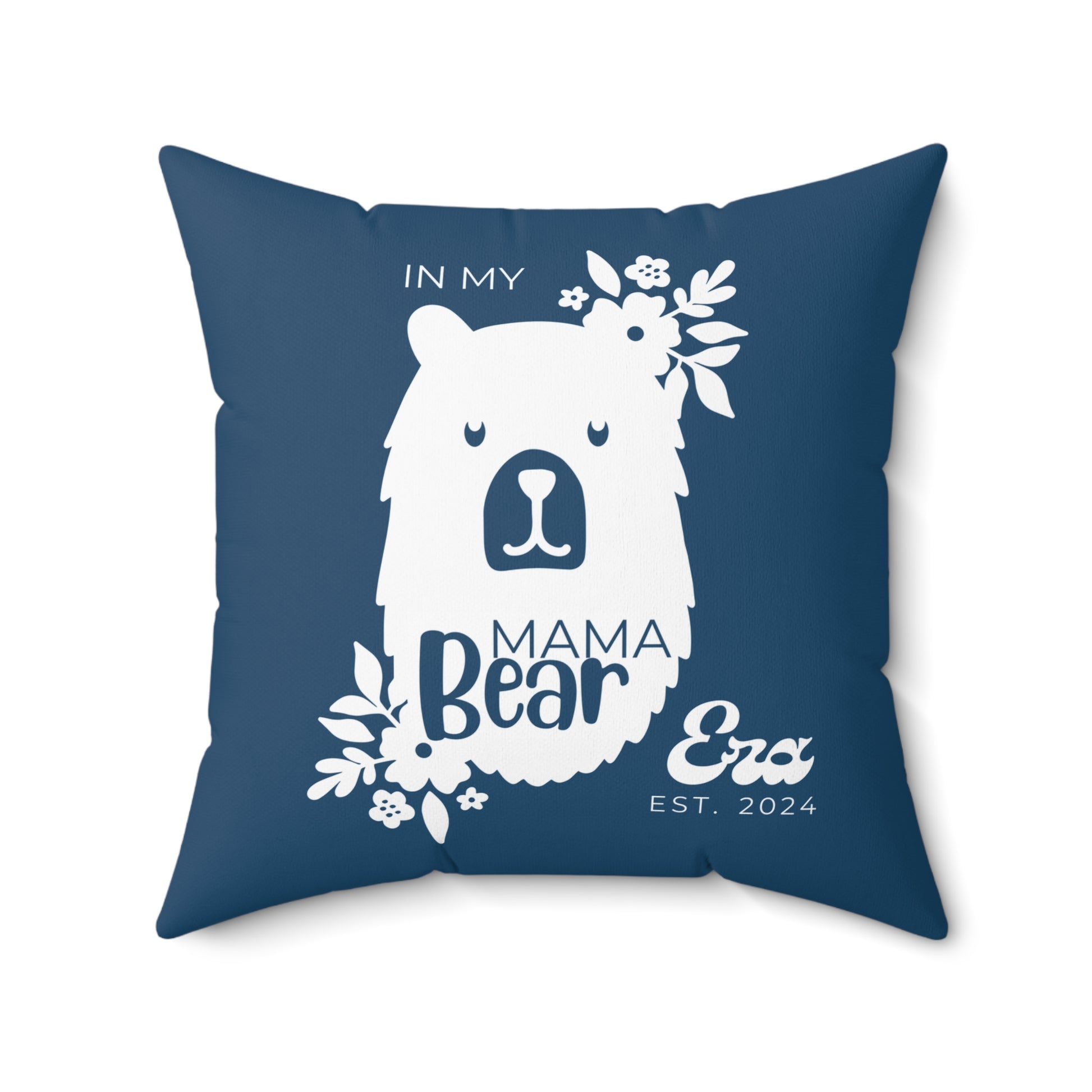 Personalized In My Mama Bear Era Pillow with Insert Blue, Gift For Mom    - HolidayShoppingFinds