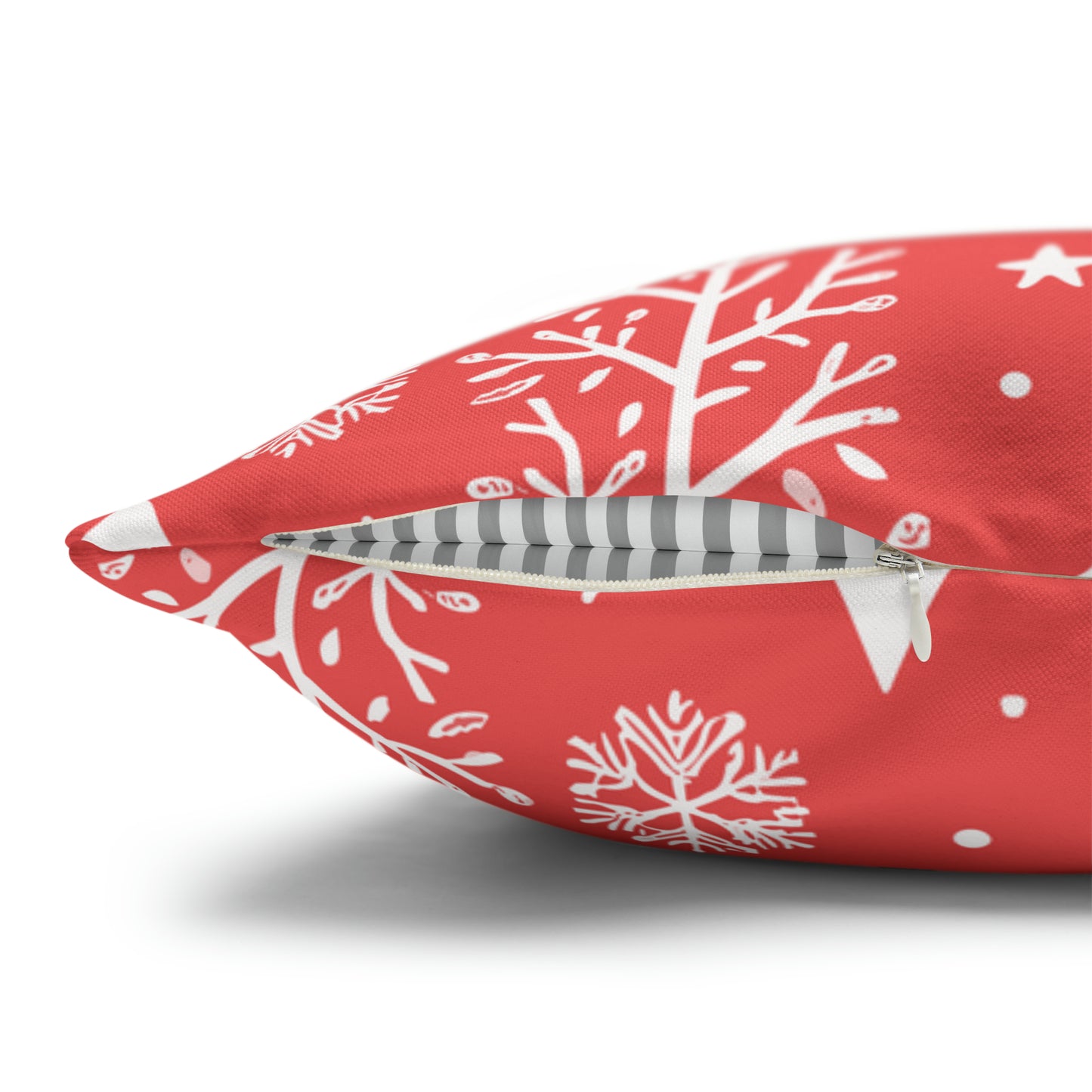 Red Holiday Pillowcase, Winter Pillow Case with Deers, Christmas Trees & Snowflakes, Holiday Gift    - HolidayShoppingFinds