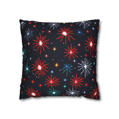 Fireworks Pillowcover, Festive Fireworks Decor Pillow, New Year Fourth of July Celebration Themed Pillow Cover    - HolidayShoppingFinds